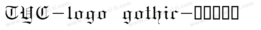 TYC-logo gothic字体转换